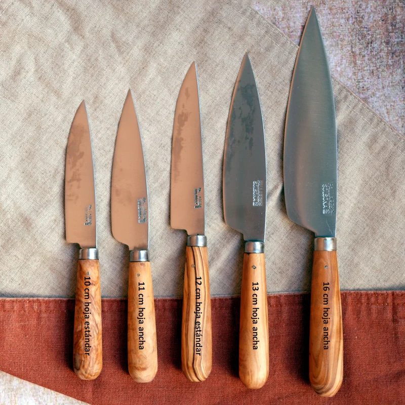 Cuchillos de cocina con mango redondo de olivo Pallarès