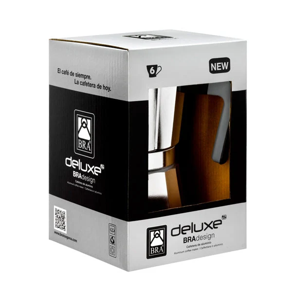 Cafetera italiana Deluxe 2 BRA (de 1 a 12 tazas)