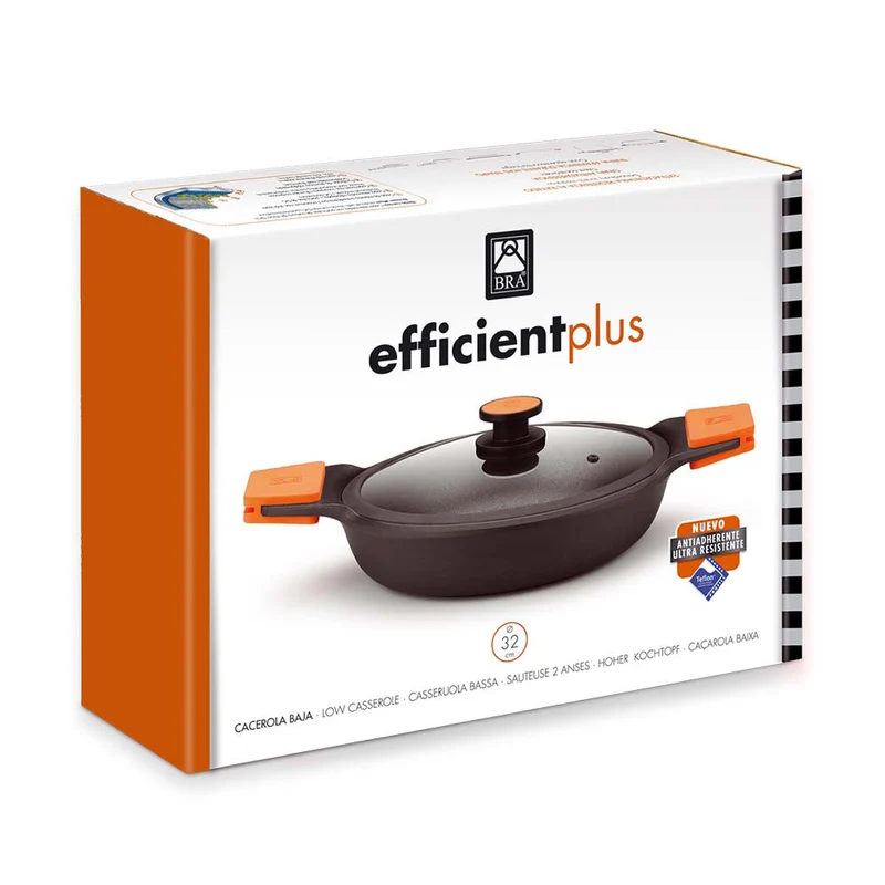 Cacerola baja antiadherente Efficient Plus BRA