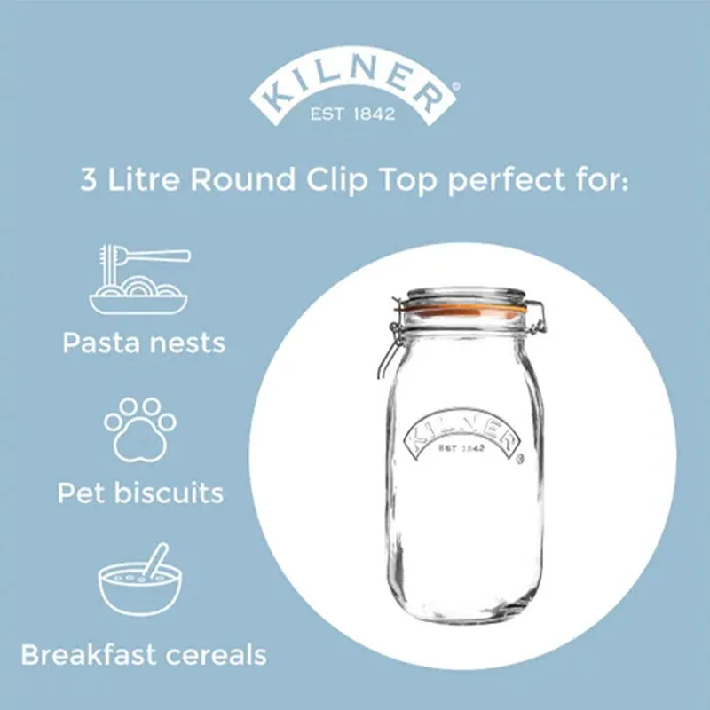 Tarros herméticos de cristal Clip Top de Kilner®