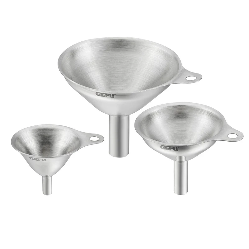 Set de 3 embudos acero inox VERSARE de Gefu
