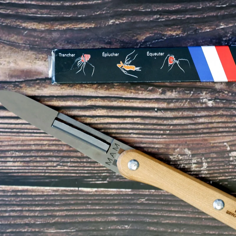 Cuchillo pelador con mango de madera de olivo Roger Orfevre