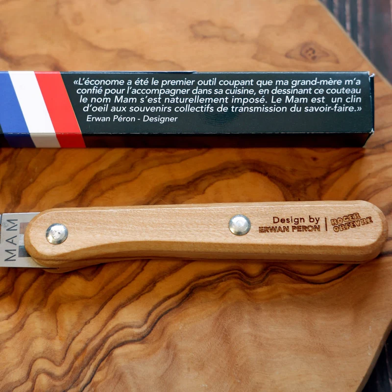 Cuchillo pelador con mango de madera de olivo Roger Orfevre
