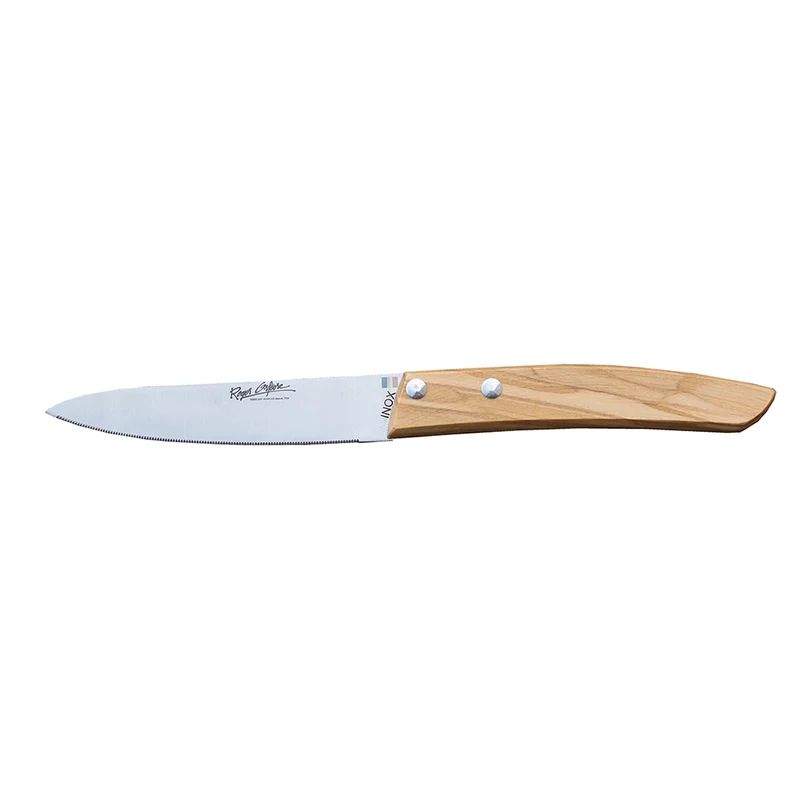 Cuchillo de mesa microdentado con mango de olivo Roger Orfevre
