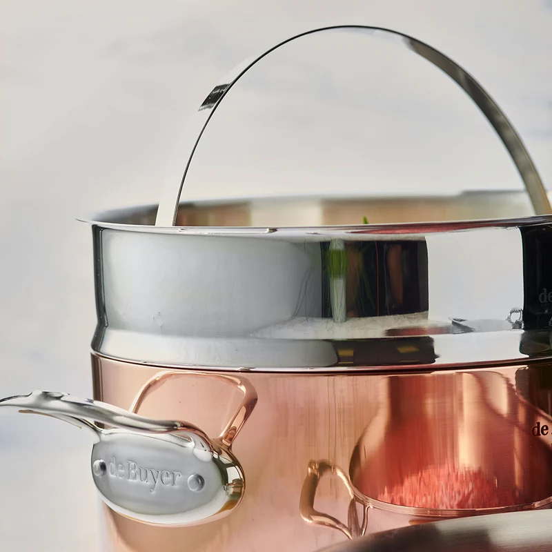 Colador inox para cocer al vapor De Buyer
