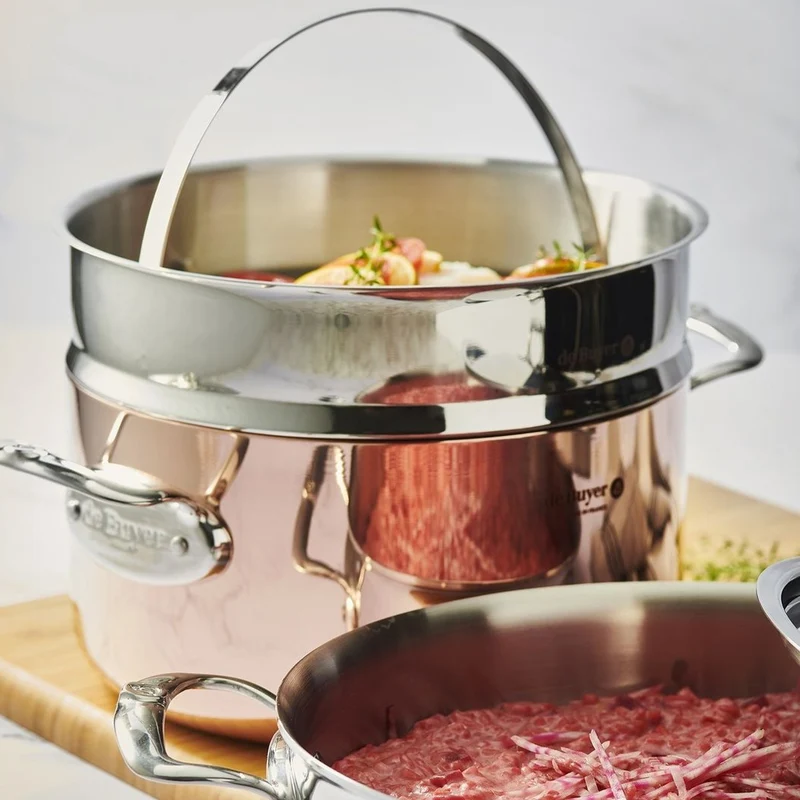 Colador inox para cocer al vapor De Buyer
