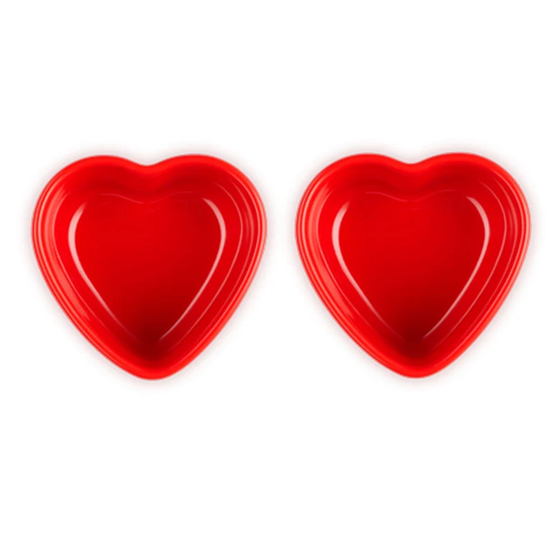 Conjunto de dos ramequines corazón Le Creuset