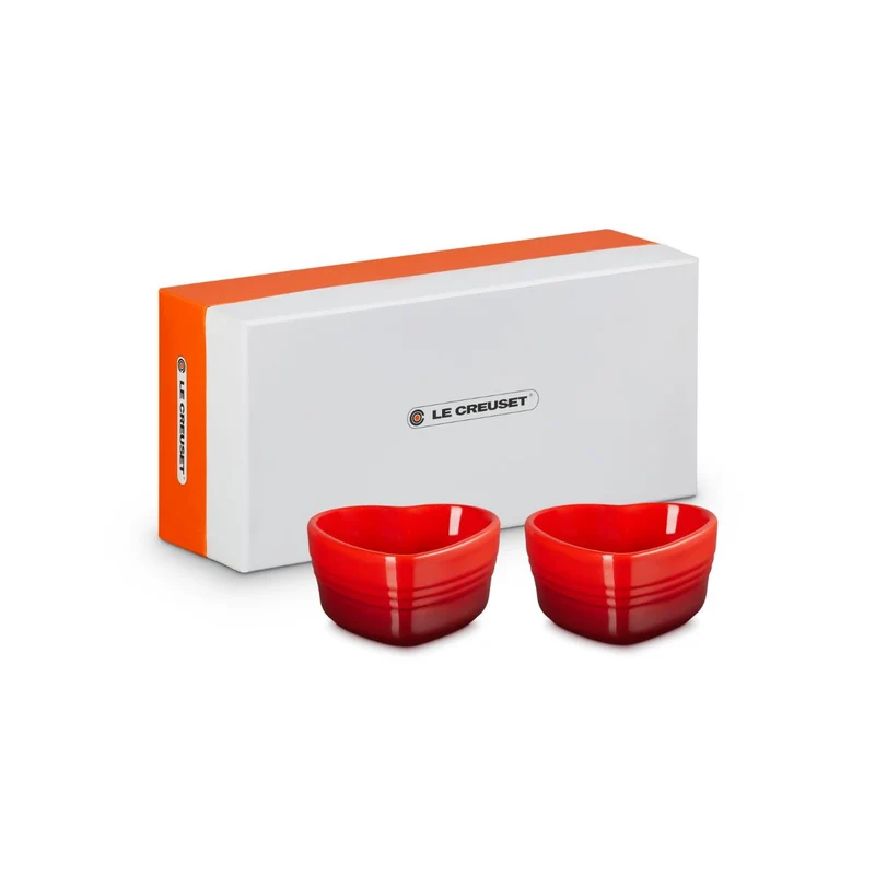 Conjunto de dos ramequines corazón Le Creuset