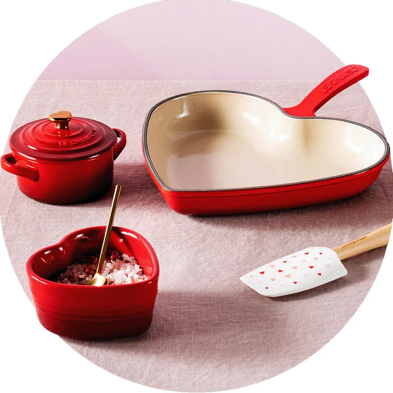Conjunto de dos ramequines corazón Le Creuset