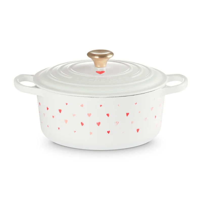 Cocotte redonda con corazones Le Creuset