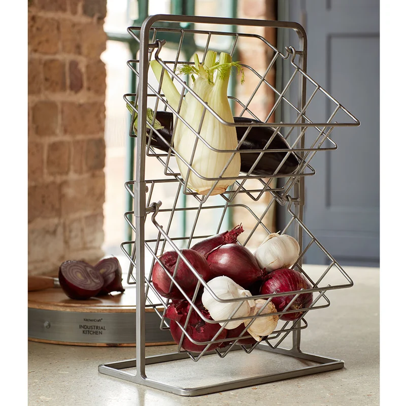 Cesta metálica de dos niveles Industrial Kitchen de KitchenCraft