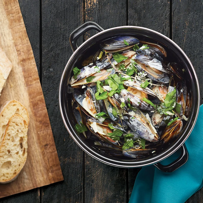 Olla esmaltada para mejillones KitchenCraft