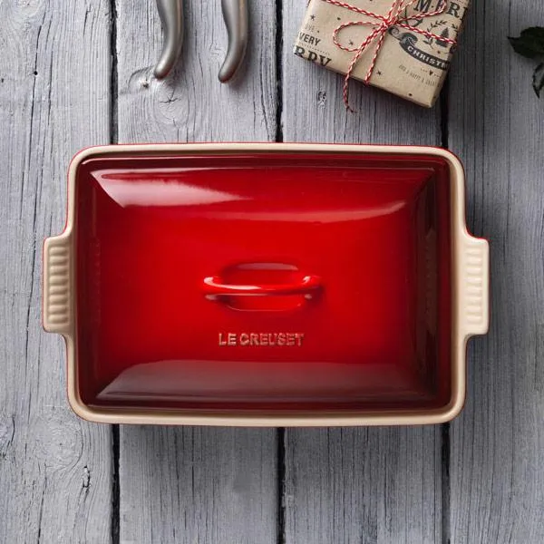 Bandeja cerámica rectangular con tapa Le Creuset