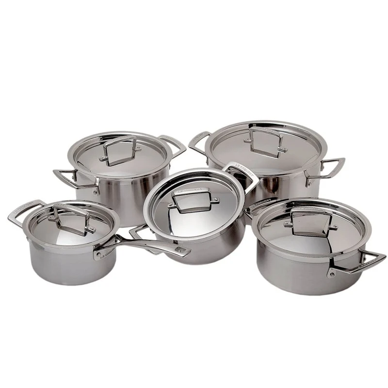 Batería 5 piezas de acero inoxidable Le Creuset
