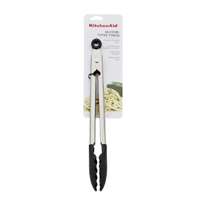 Pinzas de silicona negras KitchenAid