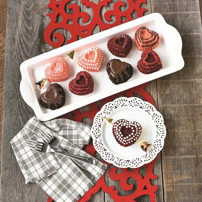 Molde mini Tiererd Heart de Nordic Ware