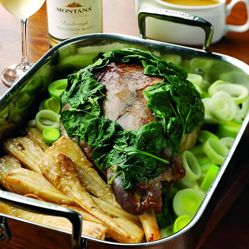 Bandeja asadora de acero inoxidable Le Creuset