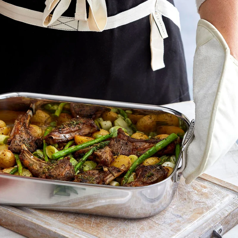 Bandeja asadora de acero inoxidable Le Creuset