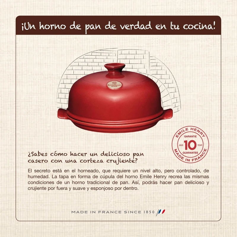 Horno cerámico para pan hogaza Emile Henry