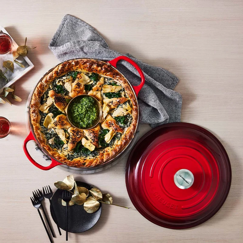 Cocotte redonda baja Signature Le Creuset
