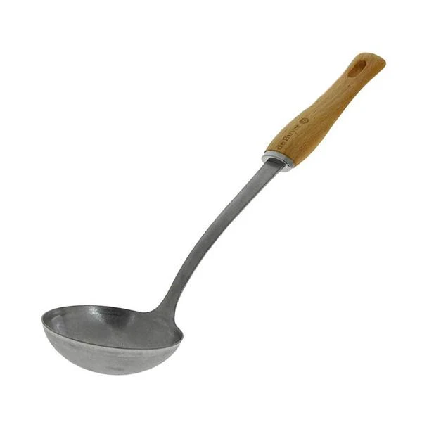 Cucharón de acero inoxidable mango de madera De Buyer