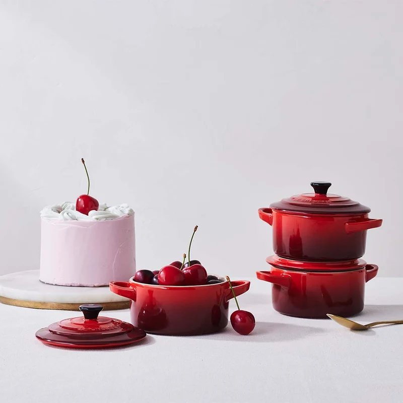 Set de 4 mini cocottes cerámicas Le Creuset