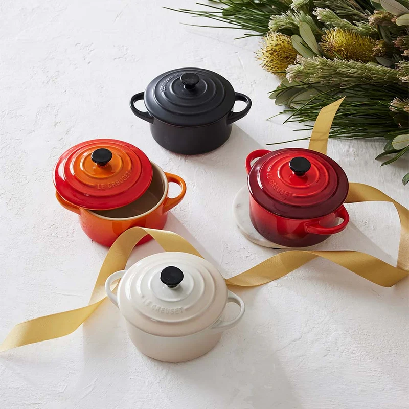 Set de 4 mini cocottes cerámicas Le Creuset