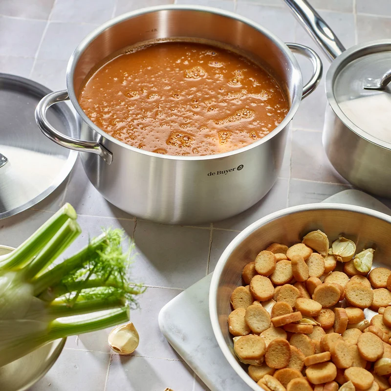 Olla baja de acero inoxidable Prim Appety de De Buyer