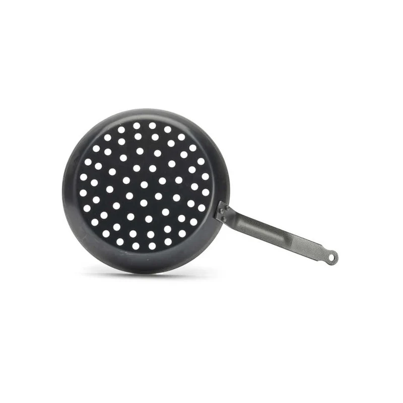 Sartén de hierro De Buyer para asar castañas 28cm