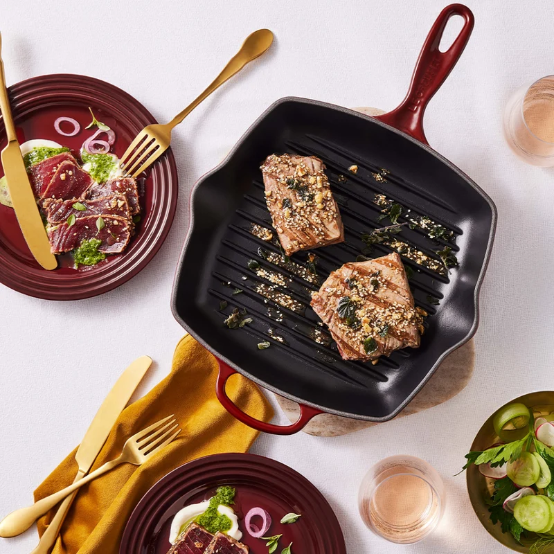 Sartén skillet grill cuadrada Le Creuset