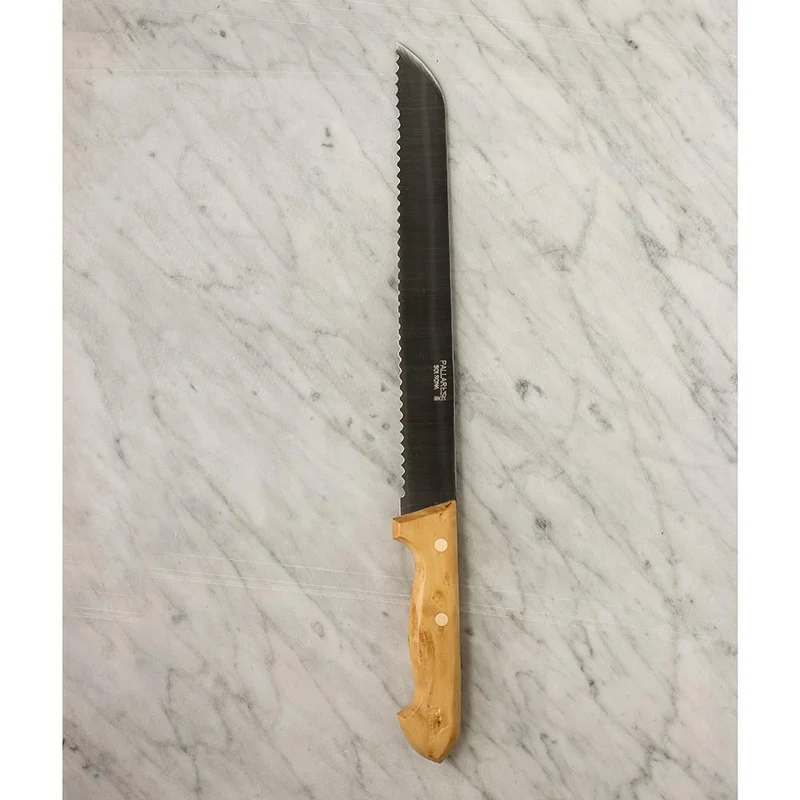 Cuchillo de pan Pallarès de acero inoxidable con mango de boj