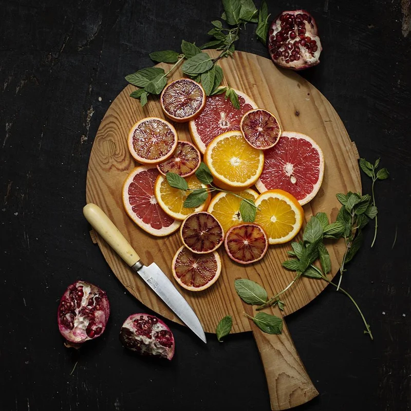 Cuchillo de cocina Pallarès de acero carbono con mango de boj