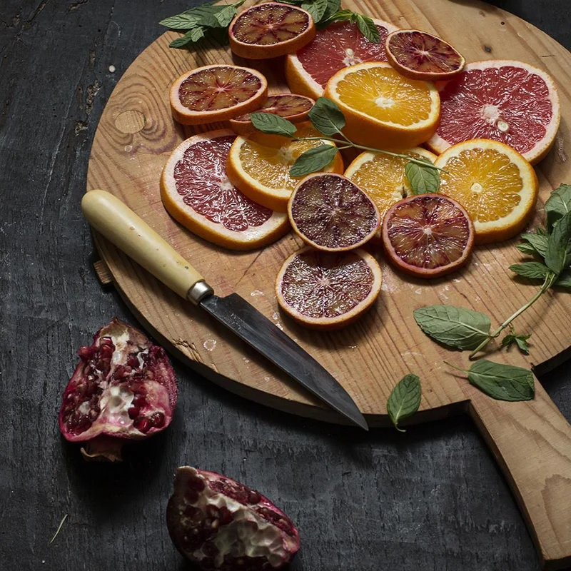 Cuchillo de cocina Pallarès de acero carbono con mango de boj