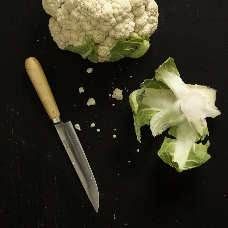 Cuchillo de cocina Pallarès de acero carbono con mango de boj