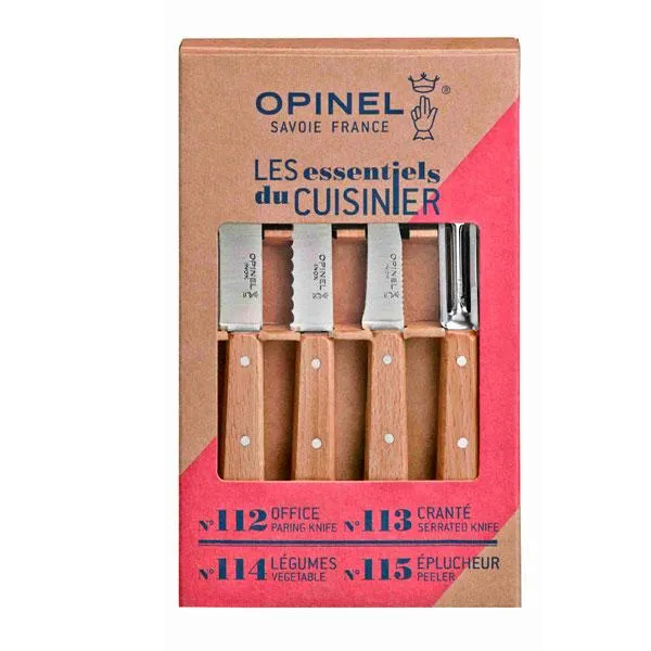 Conjunto cuchillos y pelador Opinel Essentiels