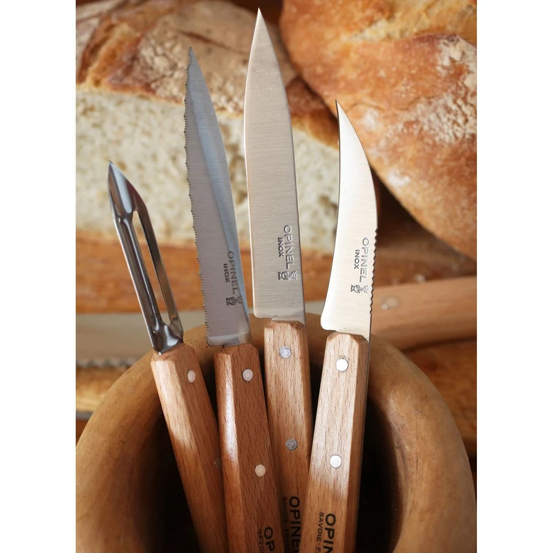 Conjunto cuchillos y pelador Opinel Essentiels