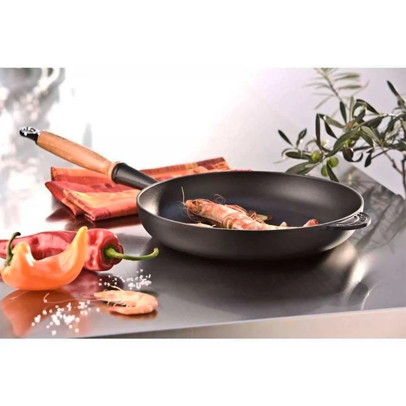 Sartén de hierro con mango de madera Le Creuset