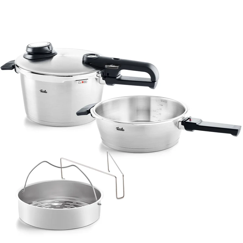 Vitavit® Premium 2-tlg. Set aus Schnellbratpfanne 2,5 Liter & Schnellkochtopf 4,5 Liter