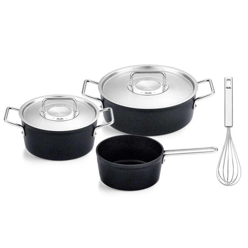 Adamant® 4-tlg. Set mit Metalldeckel & Original-Profi Collection® Schneebesen