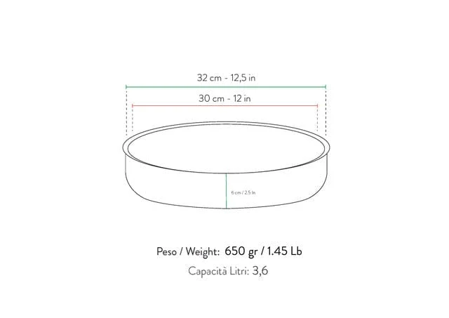 Tortiera Alta Tonda Diametro 30 cm