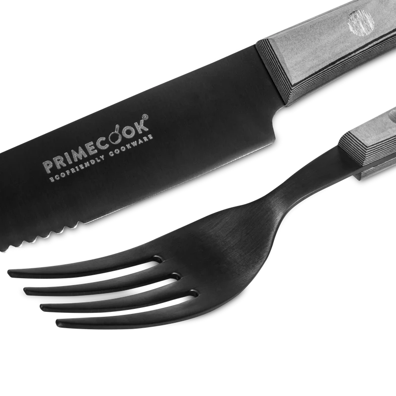 Set forchetta e coltello seghettato 13 cm