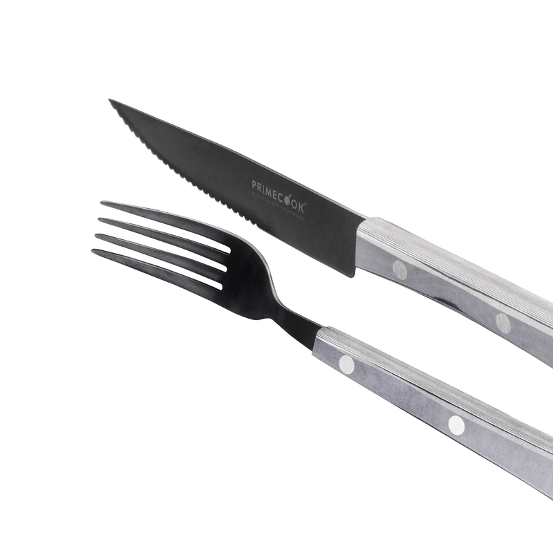 Set forchetta e coltello seghettato 13 cm