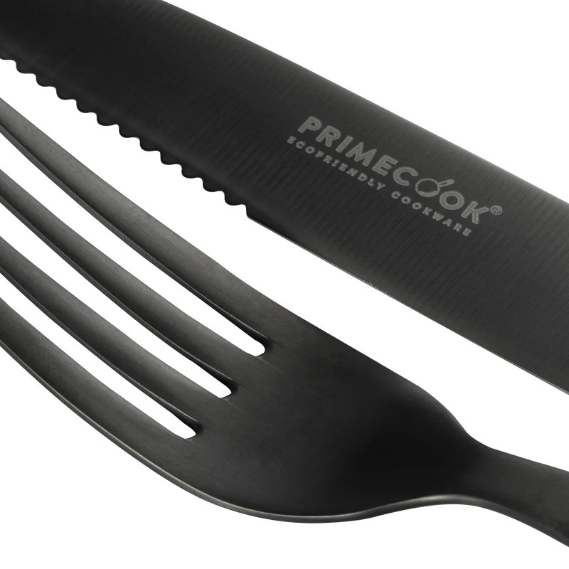 Set forchetta e coltello seghettato 13 cm
