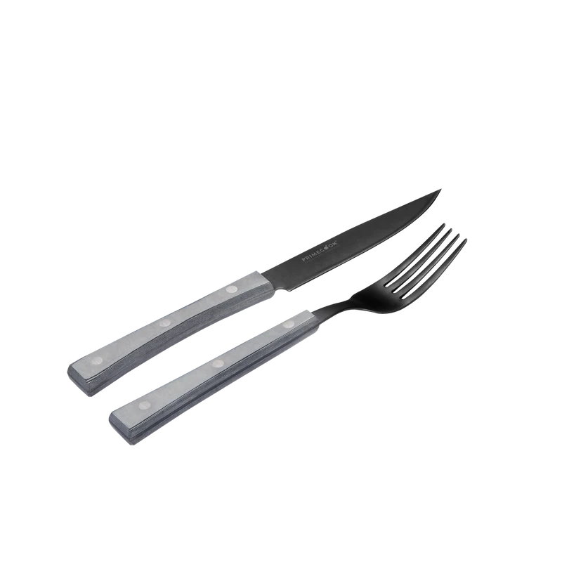 Set forchetta e coltello affilato 13 cm