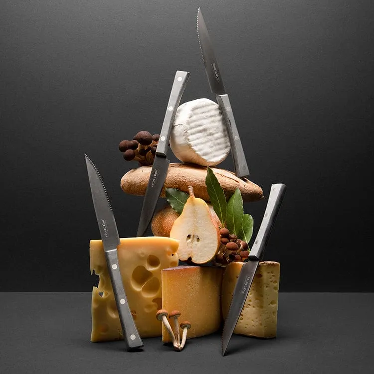 Set 4 coltelli bistecca seghettato 13 cm