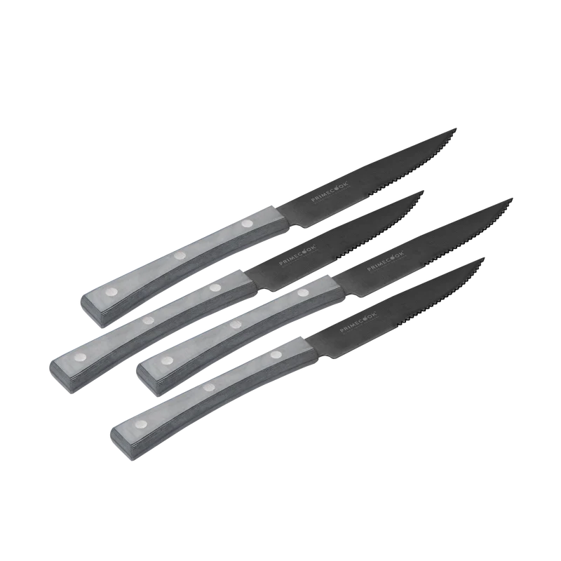 Set 4 coltelli bistecca seghettato 13 cm