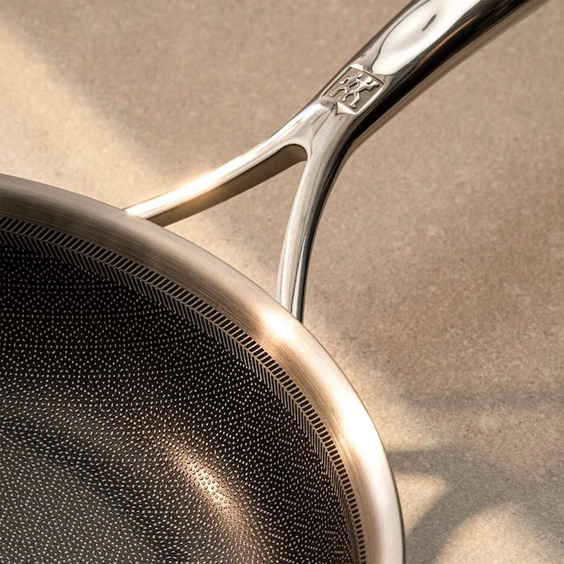 20-24-28 cm - Peak Set Padelle Antiaderenti In Acciaio Inox - Set 3 Pz