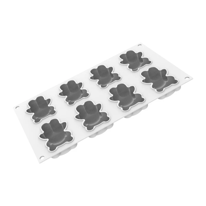 8 Forme - Teddy Bear 68 Stampo Dolci Con Cutter In Silicone
