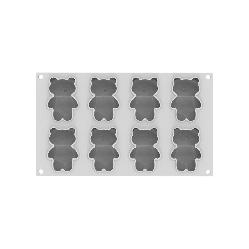 8 Forme - Teddy Bear 68 Stampo Dolci Con Cutter In Silicone