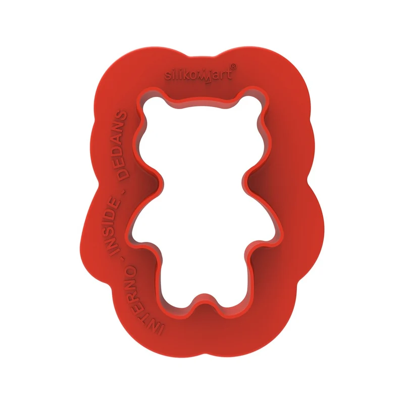 8 Forme - Teddy Bear 68 Stampo Dolci Con Cutter In Silicone